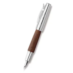e-motion Holz Füller, Federbreite M, rotbraun Faber-Castell 148201